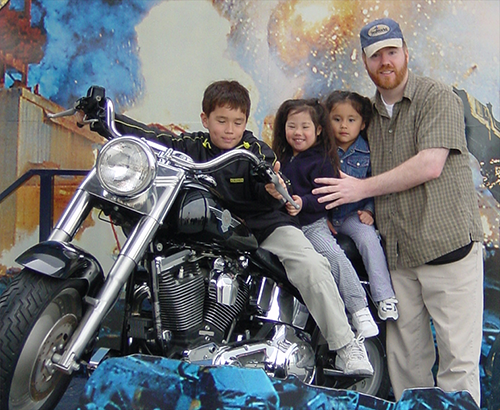 William Robert Stanek and his children